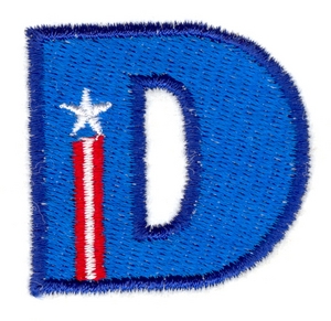 Stars & Stripes Letter D