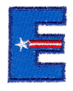 Stars & Stripes Letter E