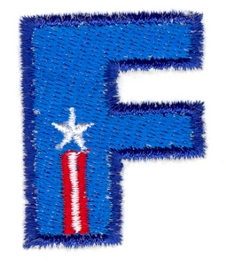 Stars & Stripes Letter F