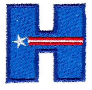 Stars & Stripes Letter H