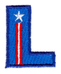 Stars & Stripes Letter L