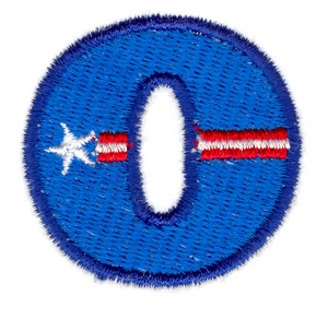 Stars & Stripes Letter O