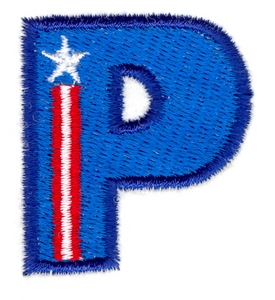 Stars & Stripes Letter P
