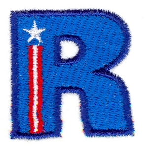 Stars & Stripes Letter R