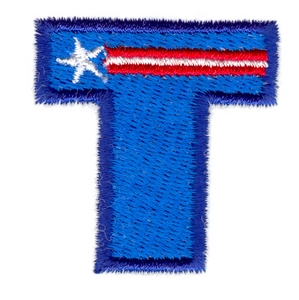 Stars & Stripes Letter T