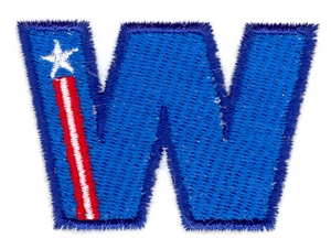 Stars & Stripes Letter W