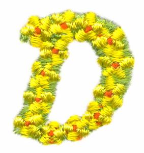 Daisychain Alphabet Letter D