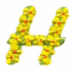 Daisychain Alphabet Letter H