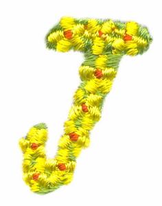 Daisychain Alphabet Letter J