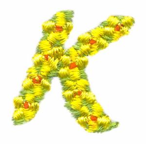 Daisychain Alphabet Letter K