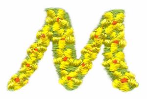 Daisychain Alphabet Letter M