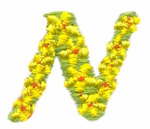 Daisychain Alphabet Letter N