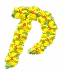 Daisychain Alphabet Letter P