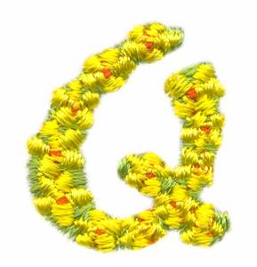 Daisychain Alphabet Letter Q