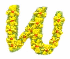 Daisychain Alphabet Letter W