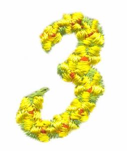 Daisychain Alphabet Number 3