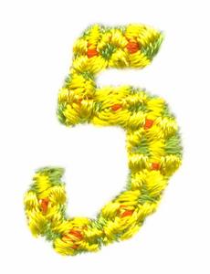 Daisychain Alphabet Number 5