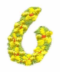 Daisychain Alphabet Number 6