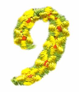Daisychain Alphabet Number 9