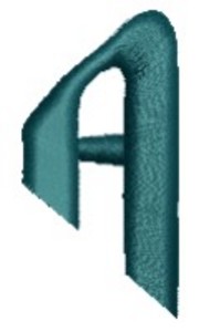 Monogram Alphabet - A (left)
