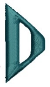 Monogram Alphabet - D (right)