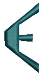 Monogram Alphabet - E (left)