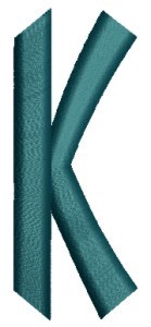 Monogram Alphabet - K (center)