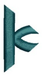 Monogram Alphabet - K (right)
