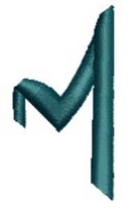 Monogram Alphabet - M (left)