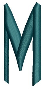 Monogram Alphabet - M (center)