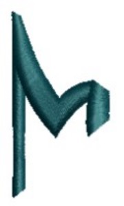 Monogram Alphabet - M (right)