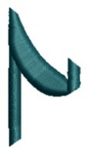 Monogram Alphabet - N (right)
