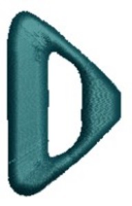 Monogram Alphabet - O (right)
