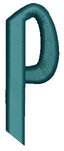 Monogram Alphabet - P (center)