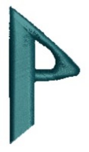 Monogram Alphabet - P (right)