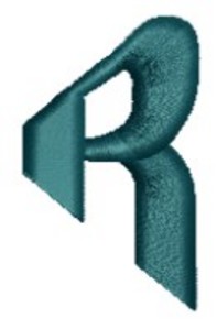 Monogram Alphabet - R (left)