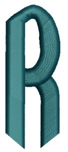 Monogram Alphabet - R (center)