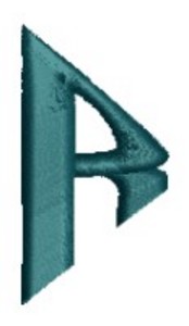 Monogram Alphabet - R (right)