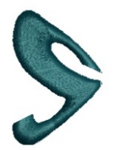 Monogram Alphabet - S (right)