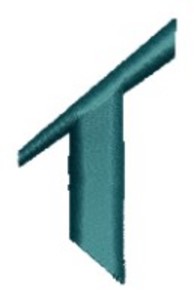 Monogram Alphabet - T (left)