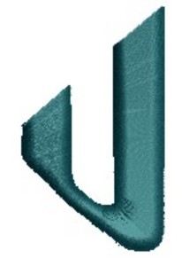 Monogram Alphabet - U (left)