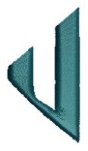 Monogram Alphabet - V (left)