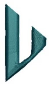 Monogram Alphabet - V (right)