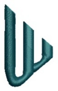 Monogram Alphabet - W (right)