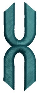 Monogram Alphabet - X (center)