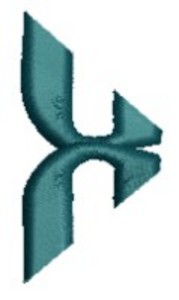 Monogram Alphabet - X (right)