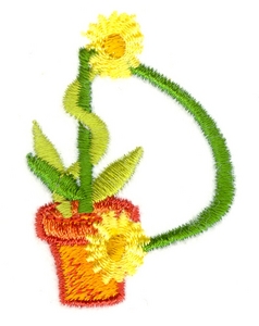 Potted Flower Letter D
