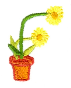 Potted Flower Letter F