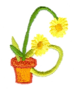 Potted Flower Letter G