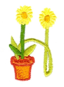 Potted Flower Letter H
